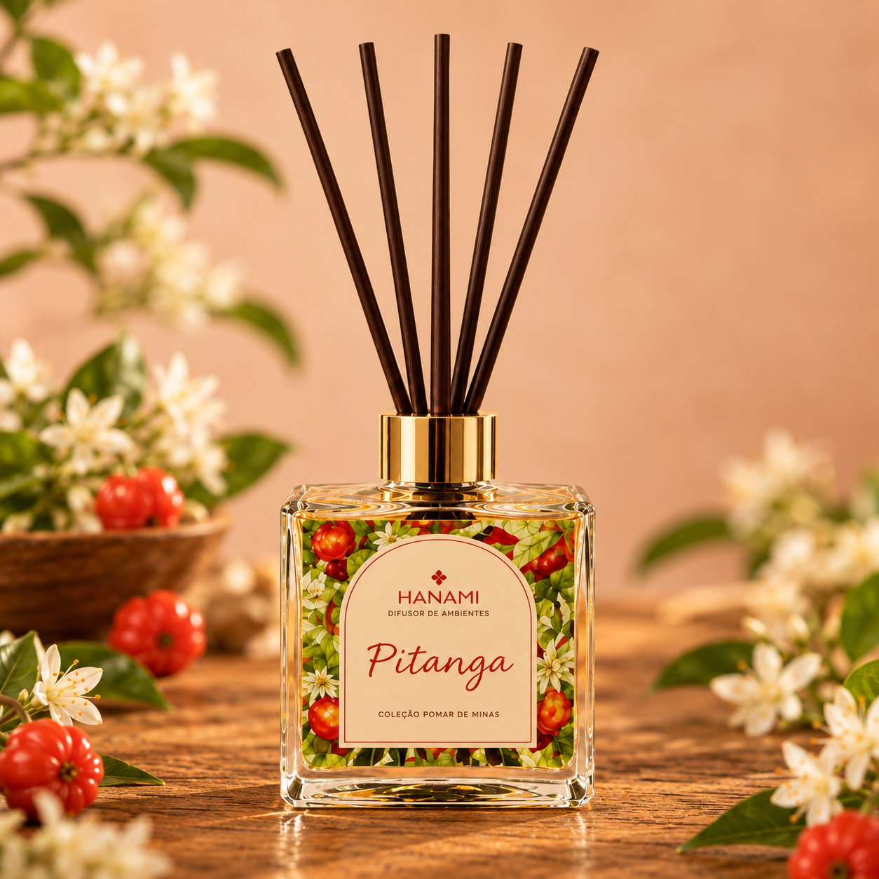 Difusor de Aromas de Pitanga (c/ Varetas de Bambu) 250ml