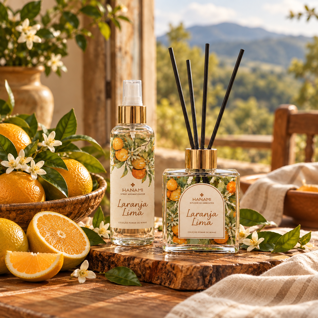 Kit Laranja Lima: Difusor + Spray de Aromas