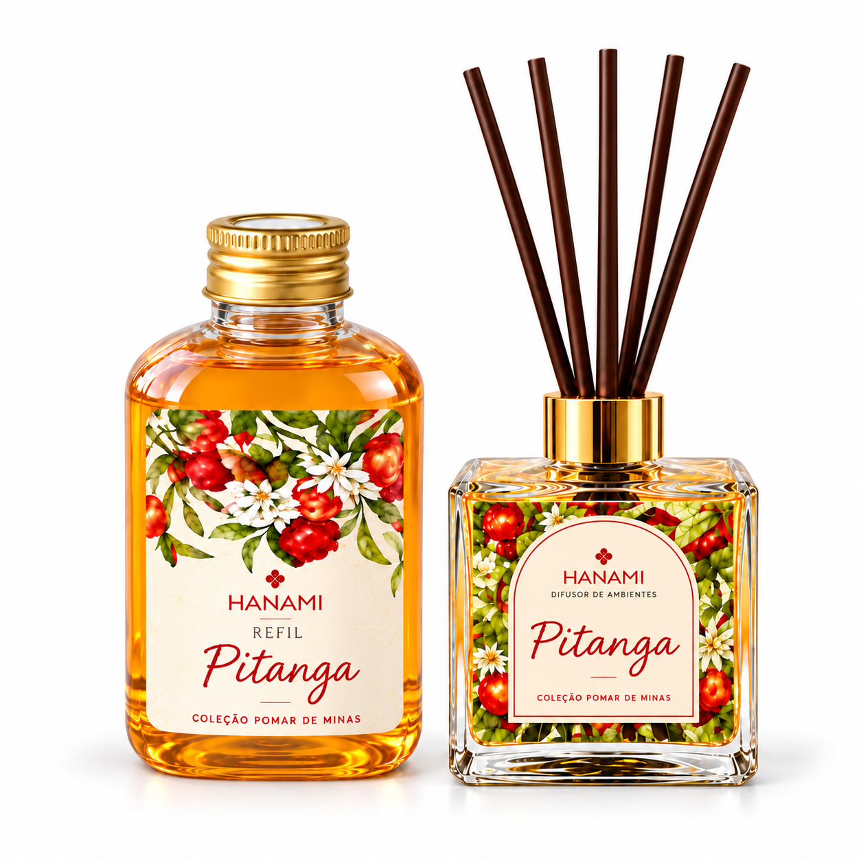 Kit Pitanga: Difusor c/ Varetas + Refil de Difusor