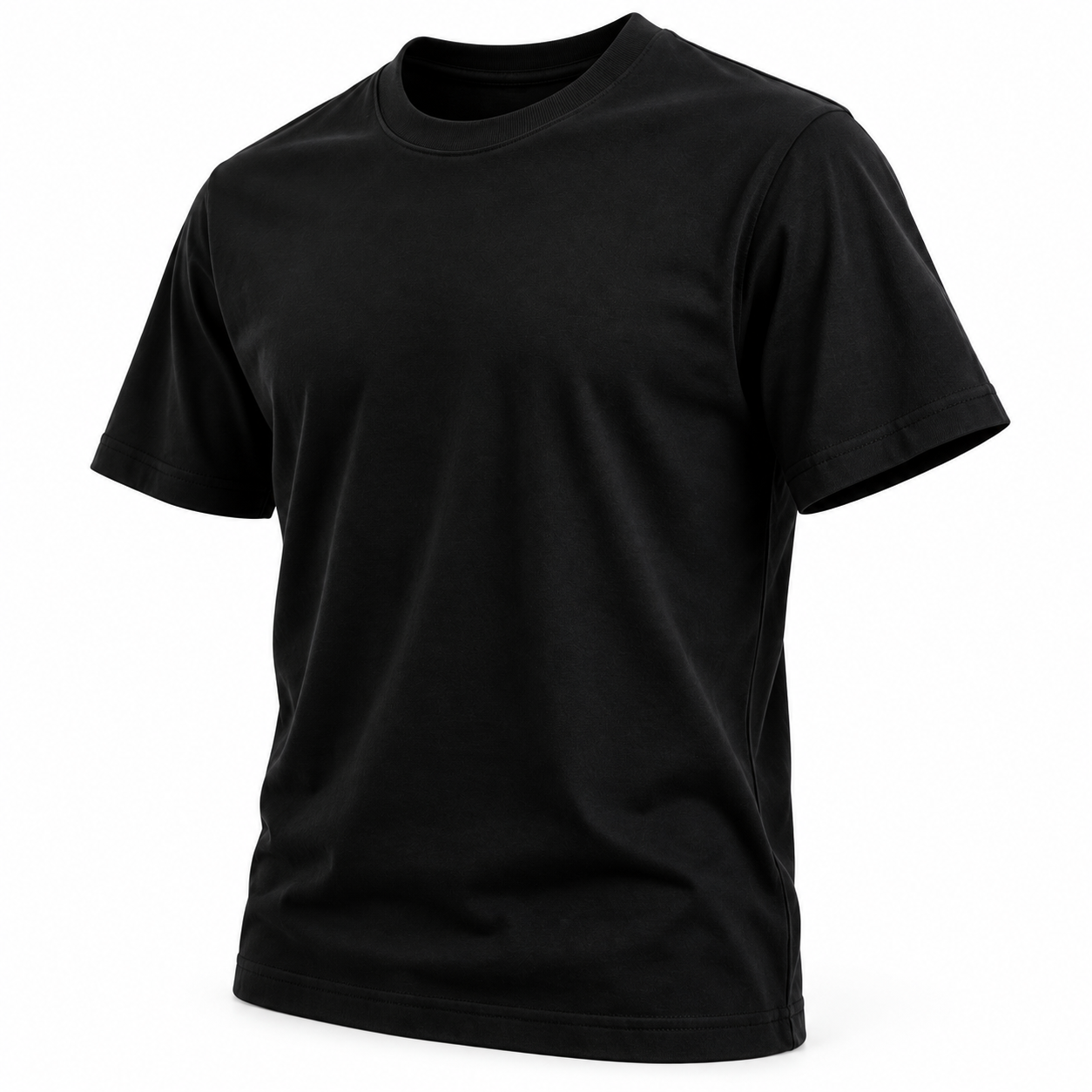 Camiseta Básica Malha Peruana Preta