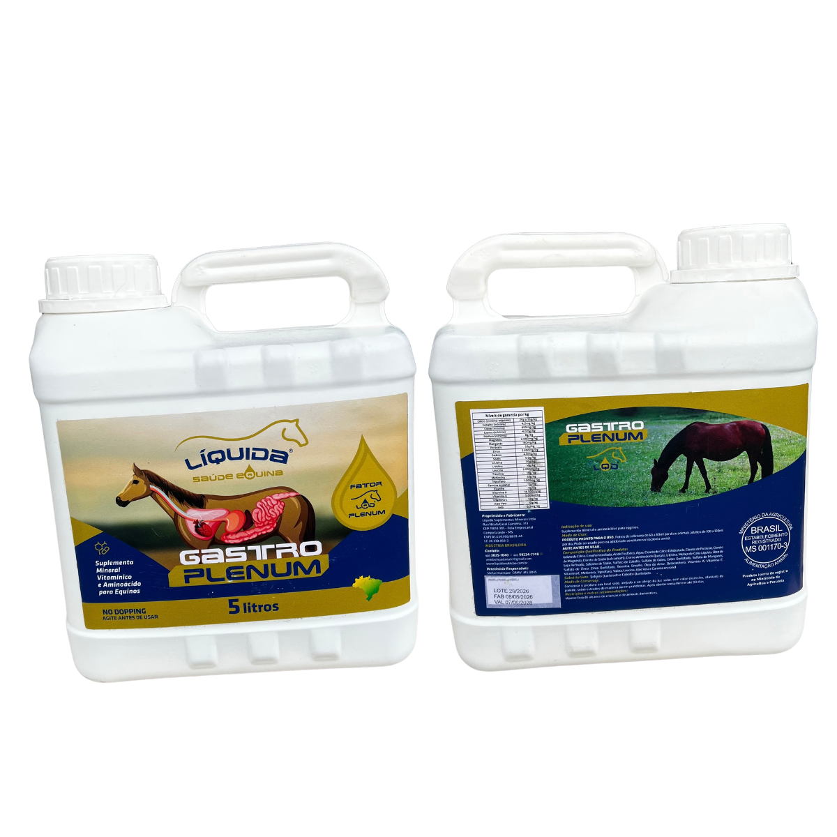 Gastro Plenum Liquida Equinos — Suplemento para Proteção, Equilíbrio e Saúde do Trato Gastrointestinal