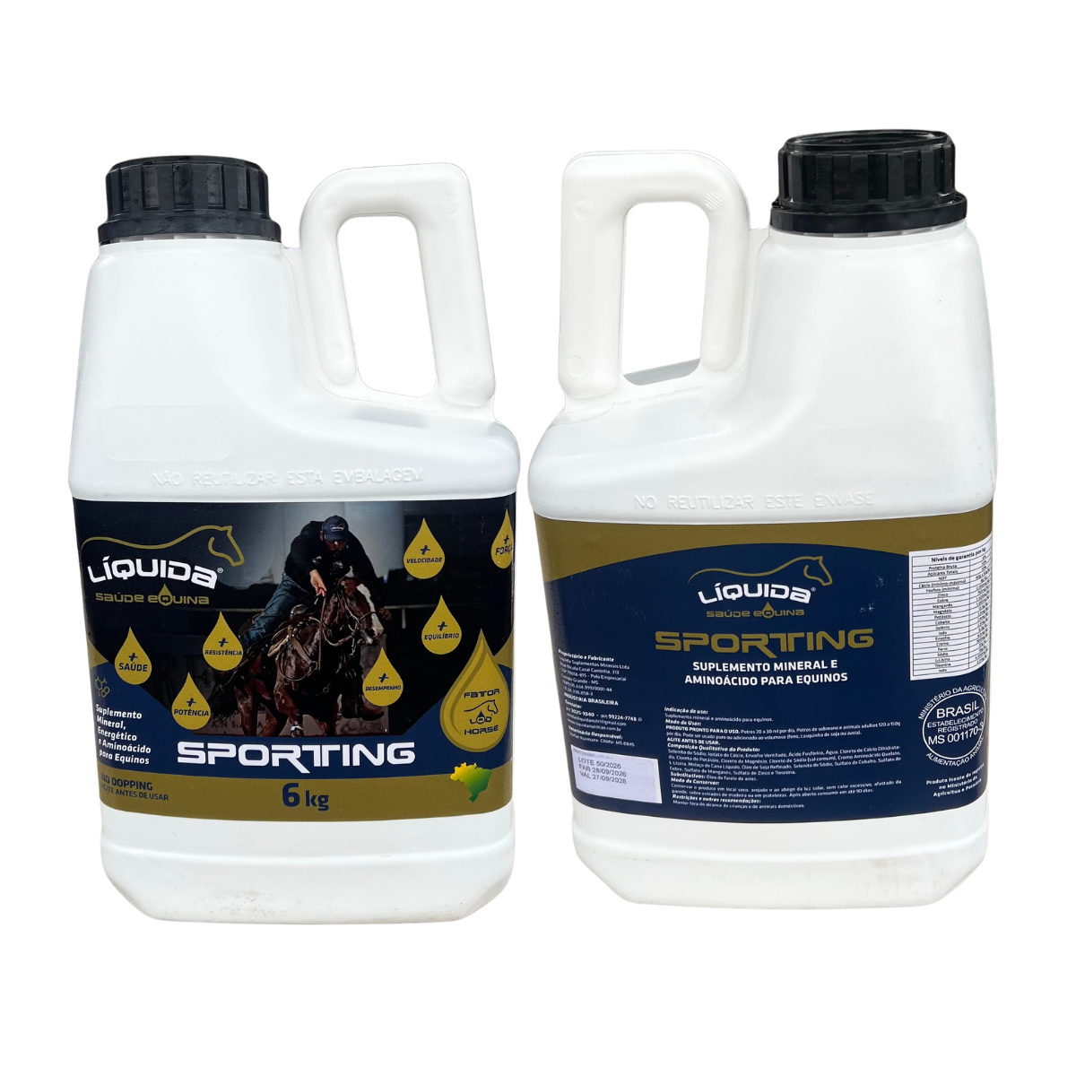Sporting Liquida Equinos 6 kg — Suplemento Nutricional para Cavalos de Manejo e Manutenção