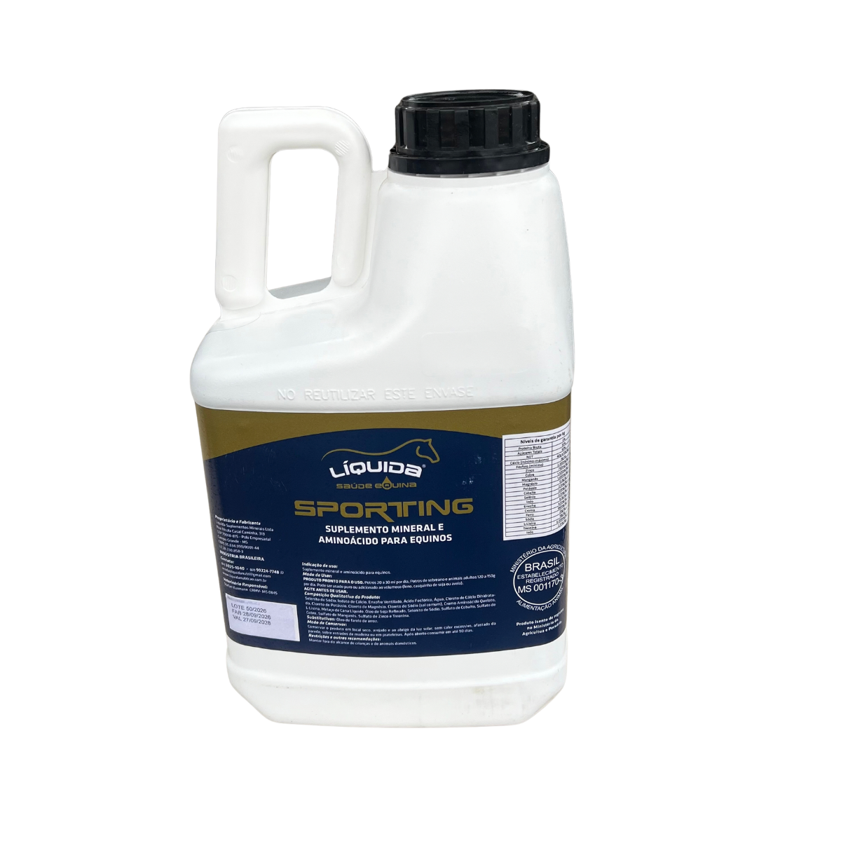 Sporting Liquida Equinos 6 kg — Suplemento Nutricional para Cavalos de Manejo e Manutenção