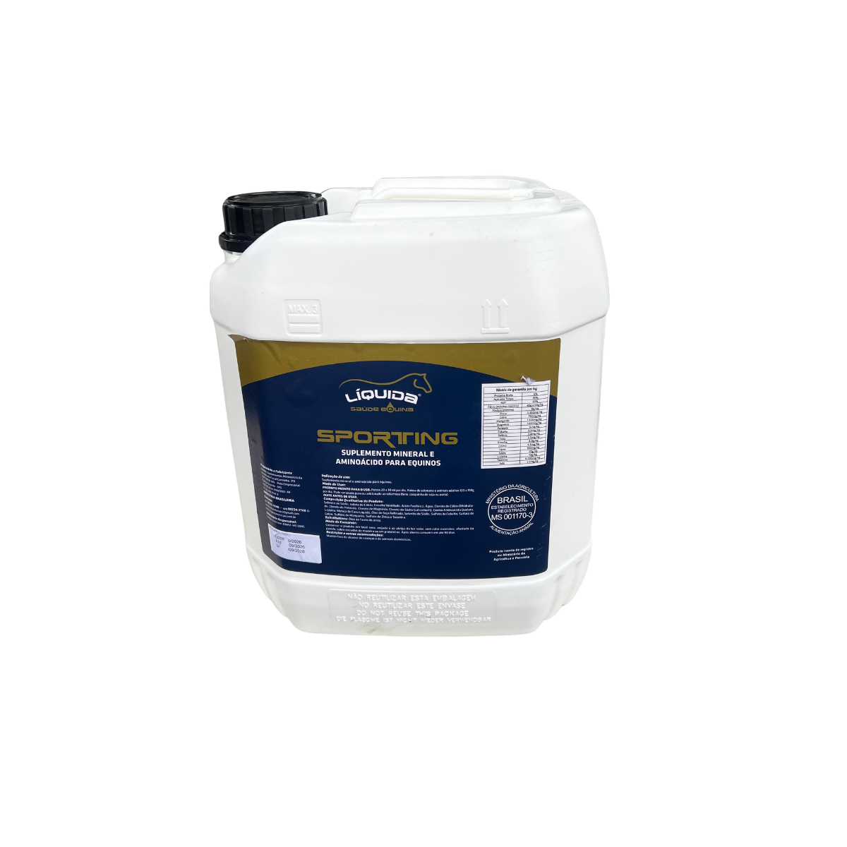 Sporting Liquida Equinos 12 kg — Suplemento Nutricional para Cavalos de Manejo e Manutenção