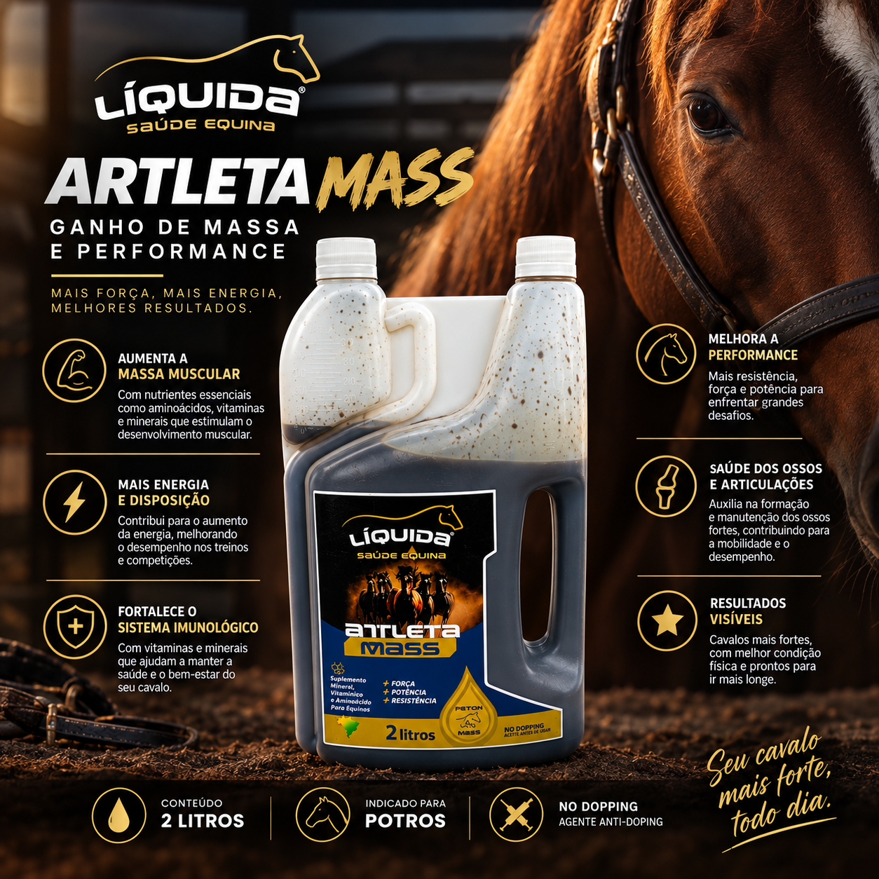 Atleta Maas 2lt - Liquida Equinos