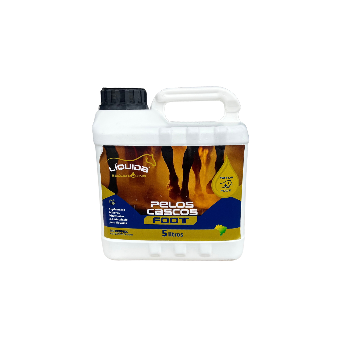 Pelos & Cascos 5lt Liquida Equinos — Suplemento Nutricional para Saúde, Força e Qualidade dos Cascos e Pelagem