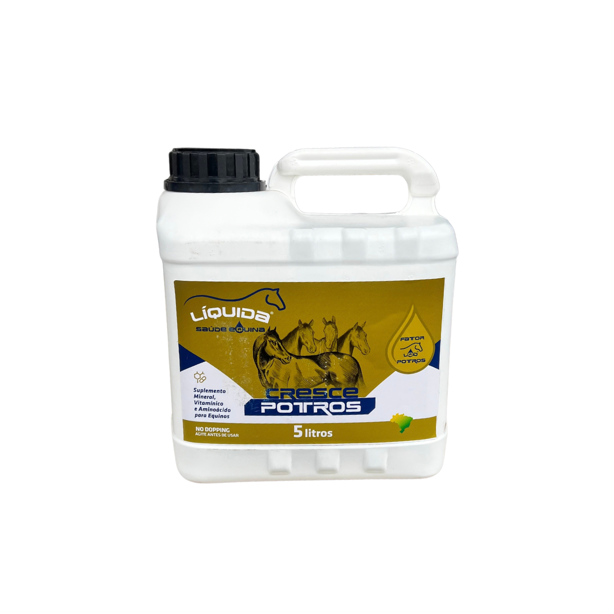 Cresce Potros 5lt Liquida Equinos Desenvolvimento De Potros