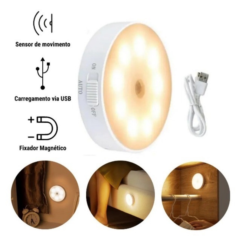 Luz LED com sensor de movimento