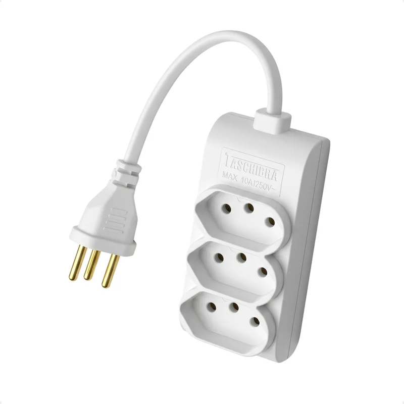 Mini extensão elétrica 3 tomadas