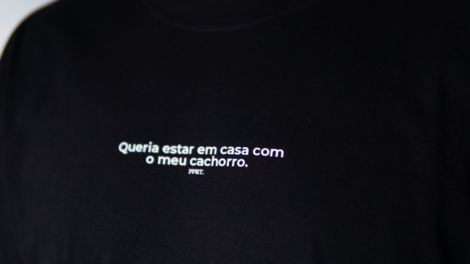 Camiseta Oversized - Queria estar em casa com o meu cachorro