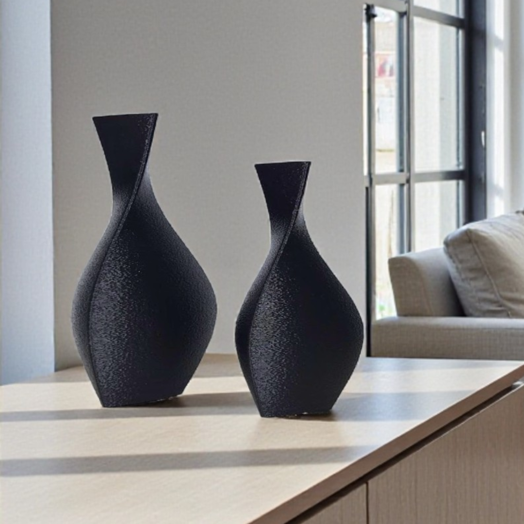 Vaso Decorativo Acqua - Kit com 2 Vasos | Decoração Moderna para Sala, Quarto Aparador