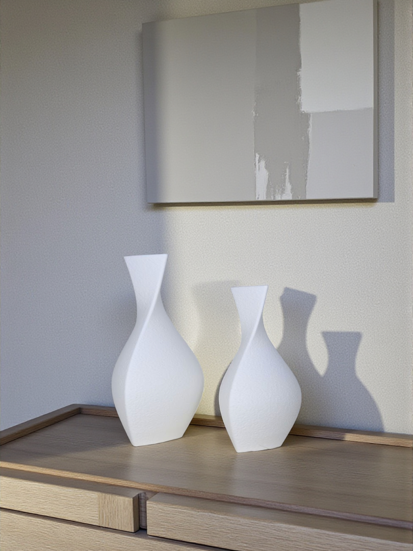 Vaso Decorativo Acqua - Kit com 2 Vasos | Decoração Moderna para Sala, Quarto Aparador