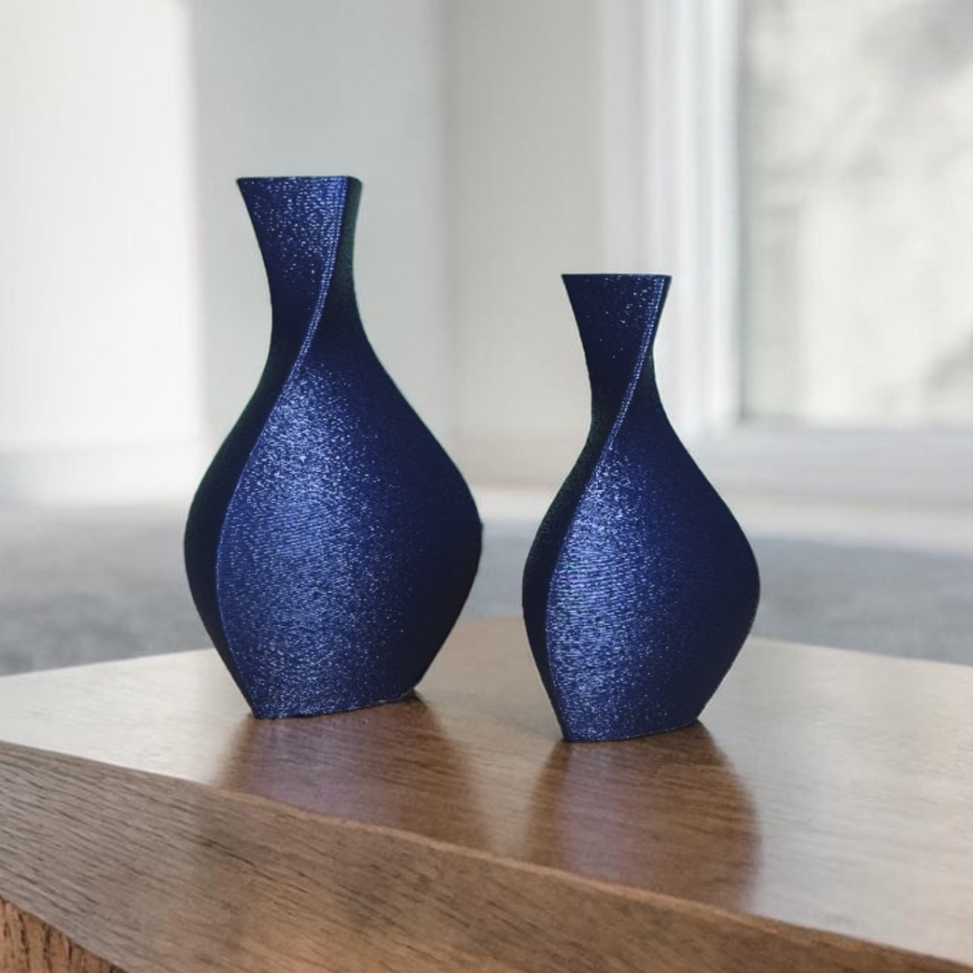 Vaso Decorativo Acqua - Kit com 2 Vasos | Decoração Moderna para Sala, Quarto Aparador