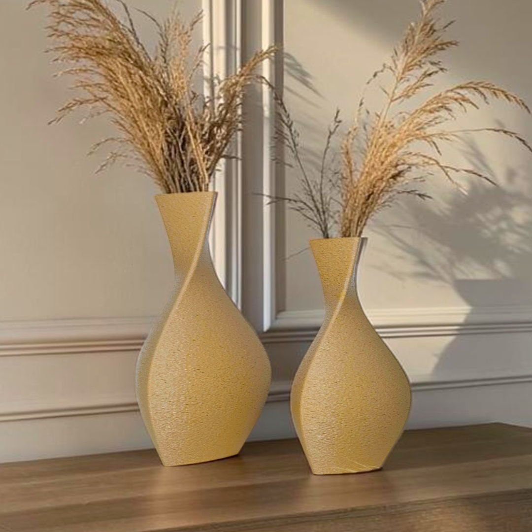 Vaso Decorativo Acqua - Kit com 2 Vasos | Decoração Moderna para Sala, Quarto Aparador