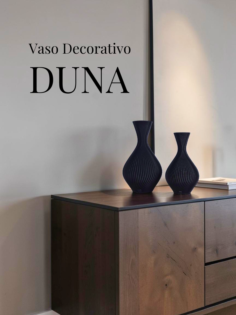 Vaso Decorativo Duna - Kit com 2 Vasos | Decoração Moderna Sala Quarto Aparador