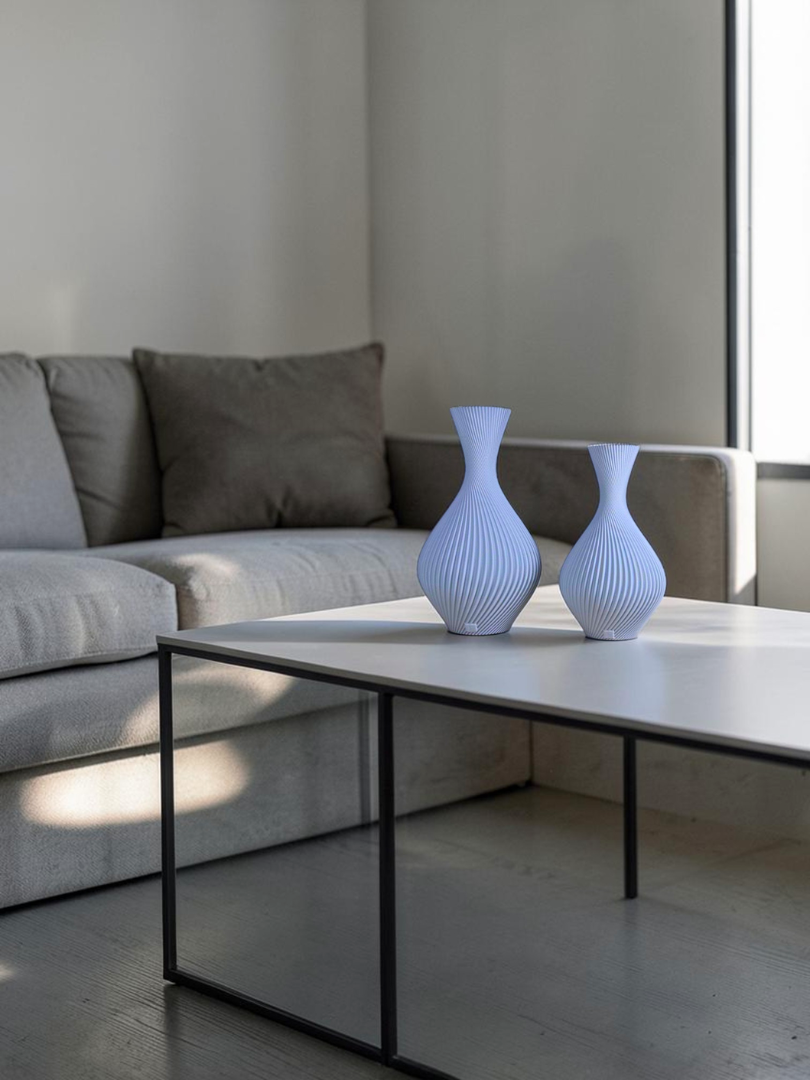 Vaso Decorativo Duna - Kit com 2 Vasos | Decoração Moderna Sala Quarto Aparador