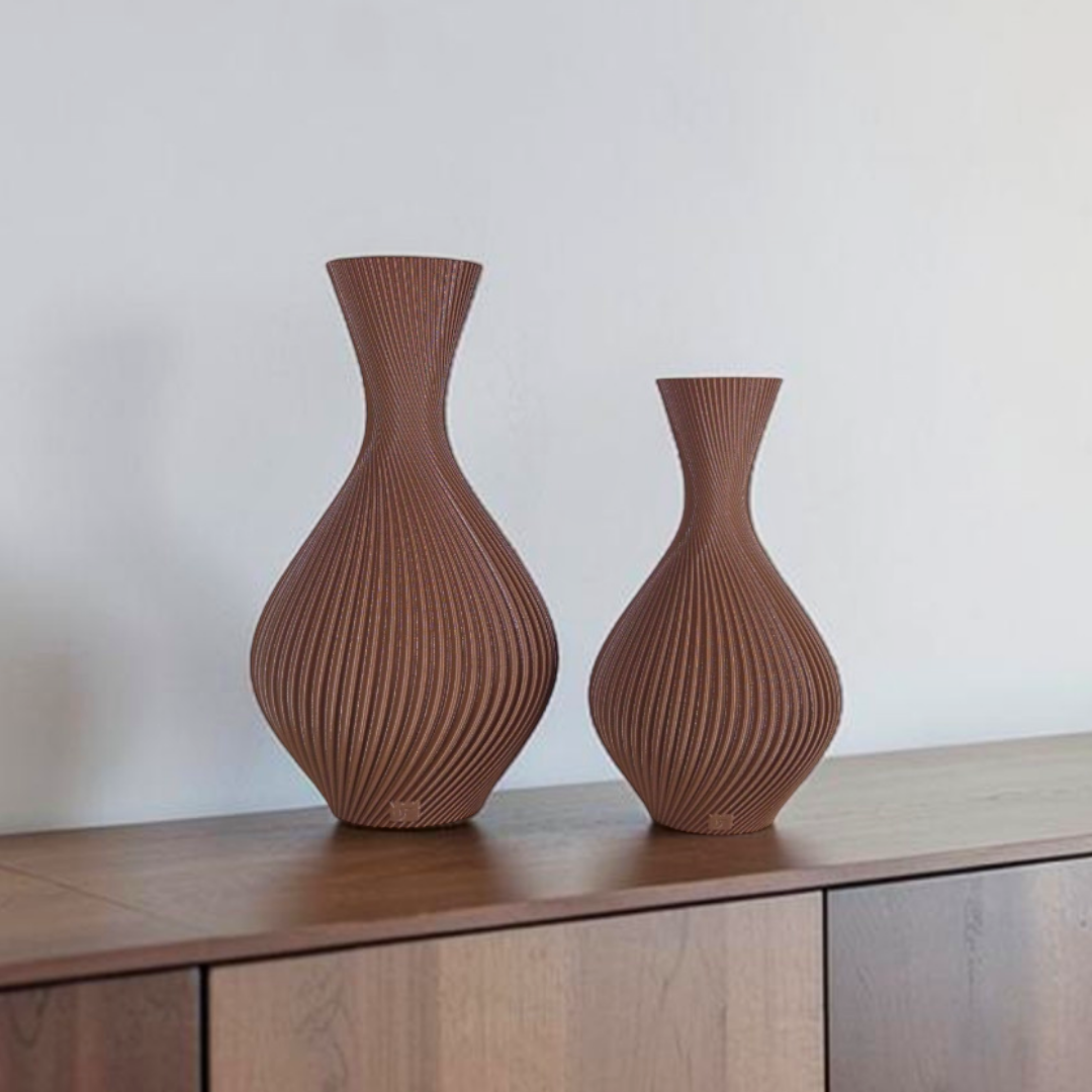 Vaso Decorativo Duna - Kit com 2 Vasos | Decoração Moderna Sala Quarto Aparador