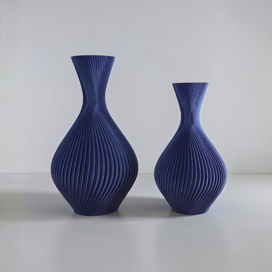Vaso Decorativo Duna - Kit com 2 Vasos | Decoração Moderna Sala Quarto Aparador