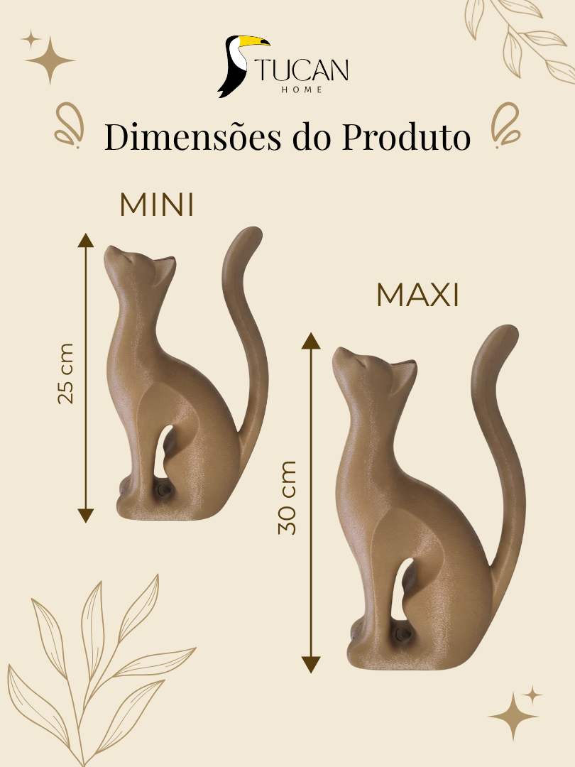Escultura Decorativa Gato