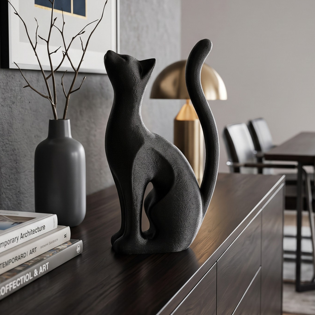 Escultura Decorativa Gato