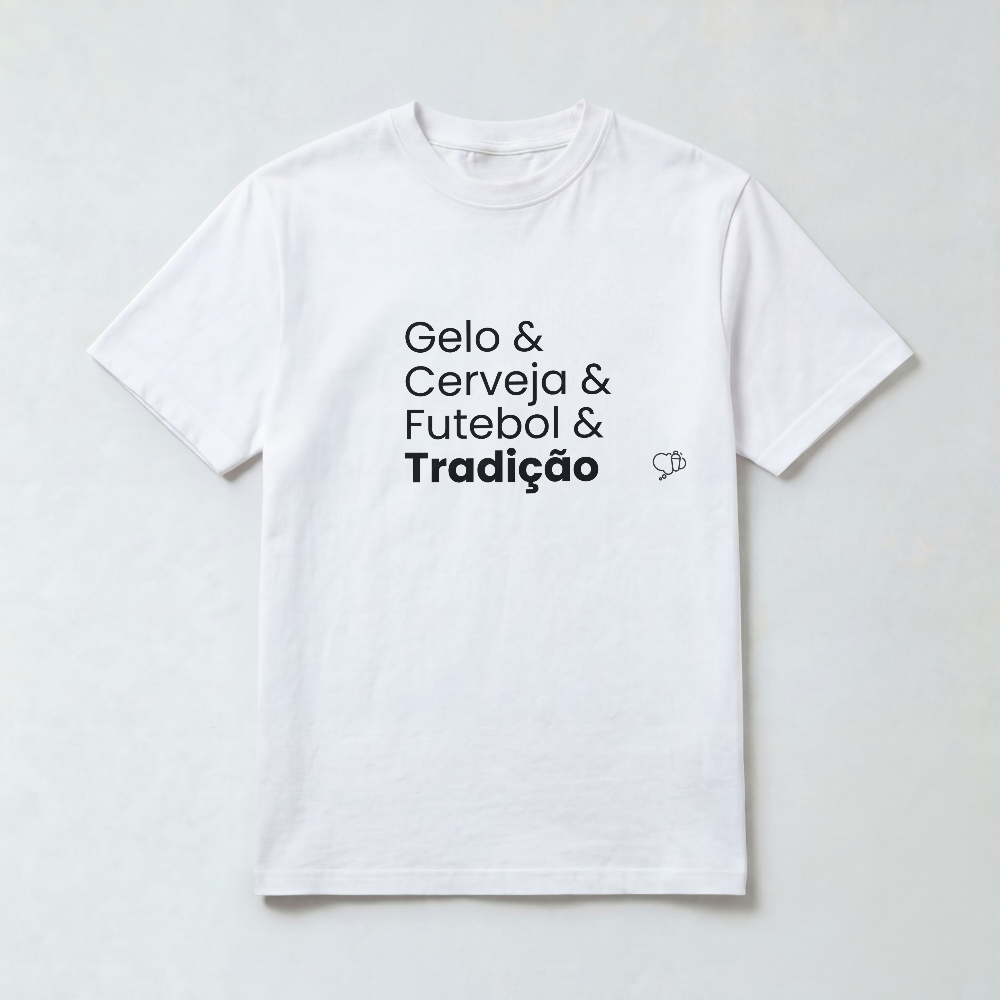 Camiseta Gelo & Cerveja & Futebol & Tradição