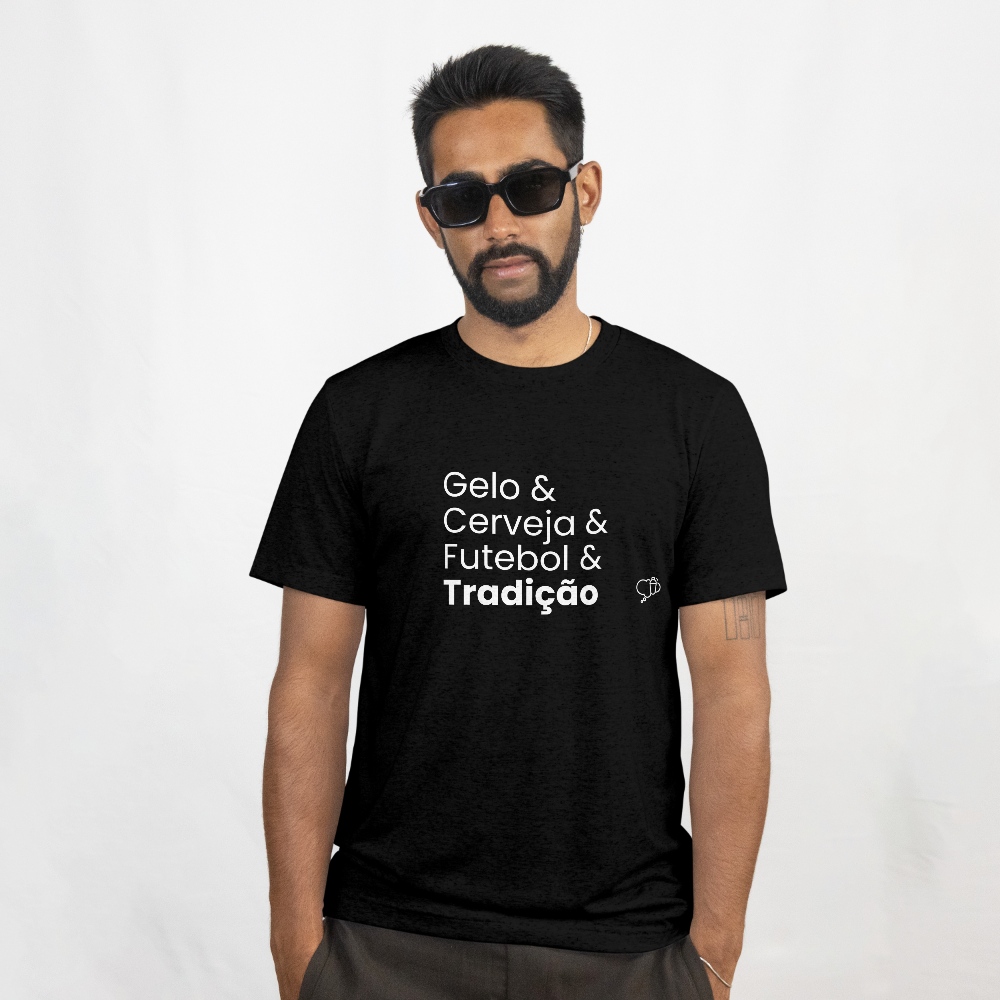 Camiseta Gelo & Cerveja & Futebol & Tradição