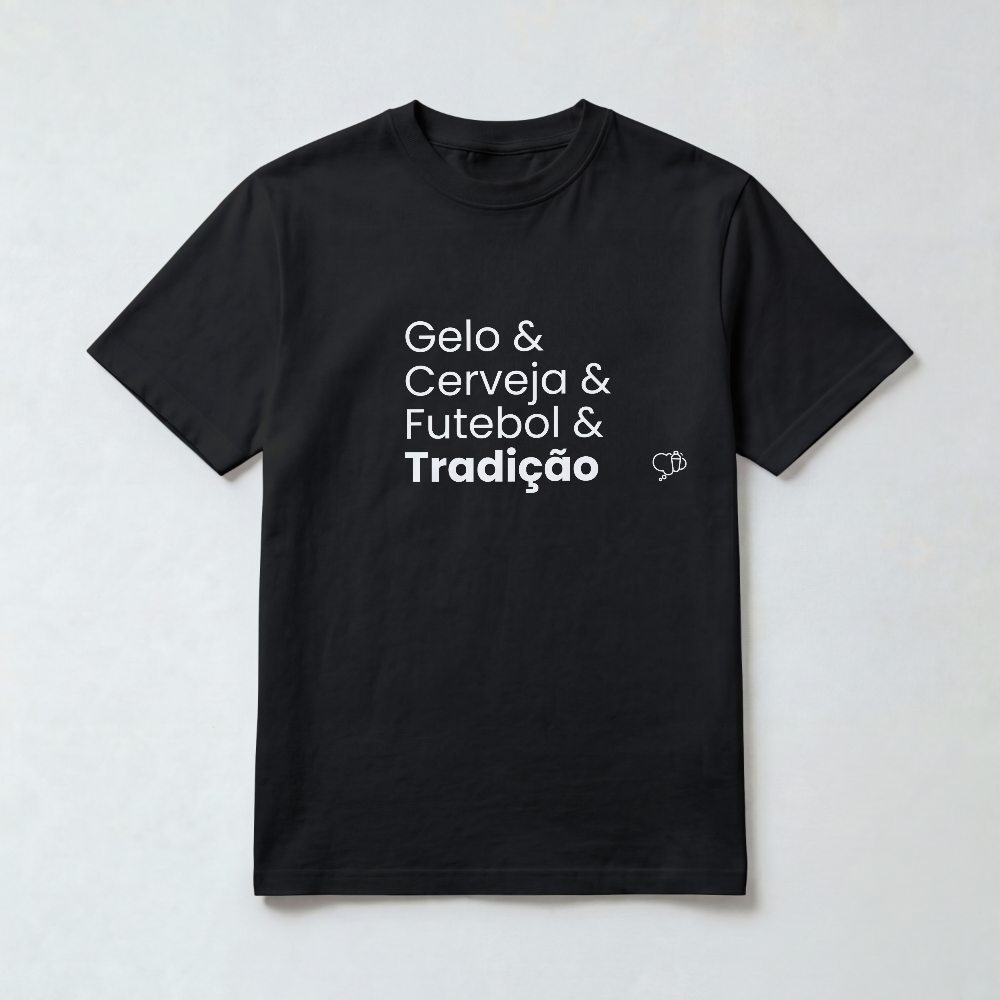 Camiseta Gelo & Cerveja & Futebol & Tradição
