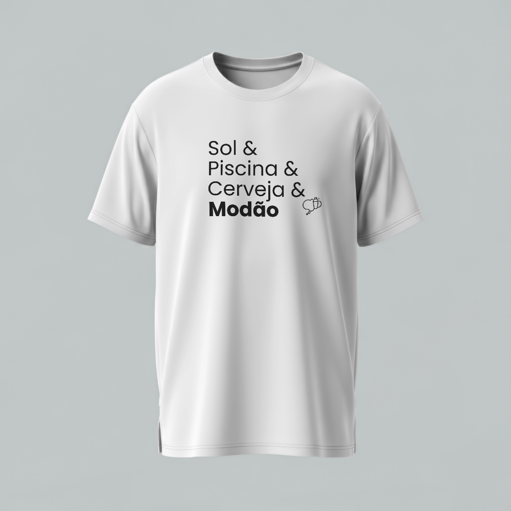 Camiseta Sol & Piscina & Cerveja & Modão