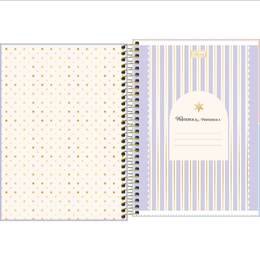 Caderno Espiral Capa Dura Tilibra Linea 1/4 - 80 Folhas