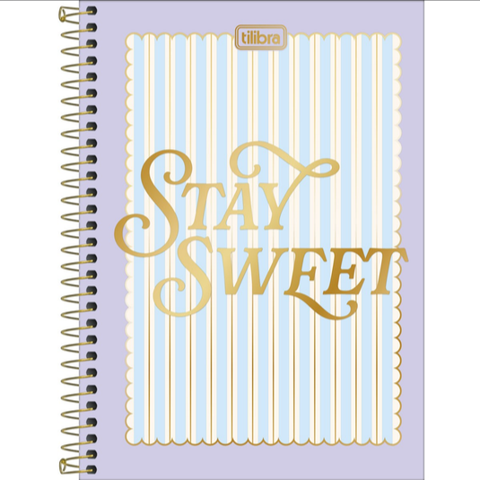 Caderno Espiral Capa Dura Tilibra Linea 1/4 - 80 Folhas