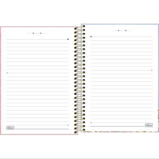 Caderno Espiral Capa Dura Tilibra Love Bears 1/4 - 80 Folhas