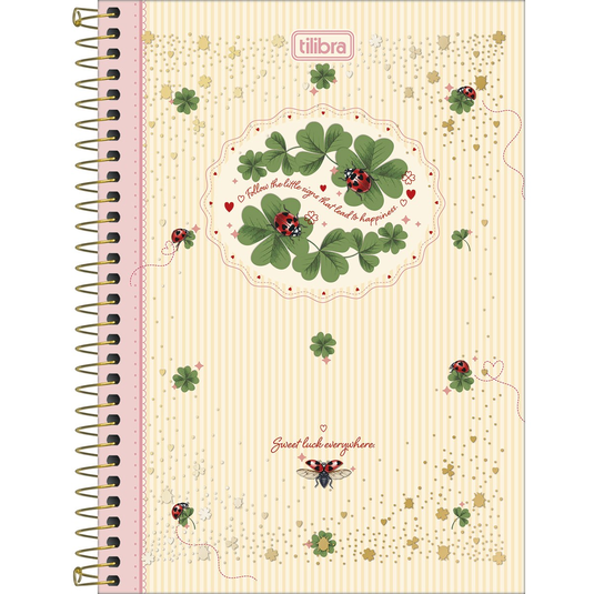 Caderno Espiral Capa Dura Tilibra Scarlet 1/4 - 80 Folhas