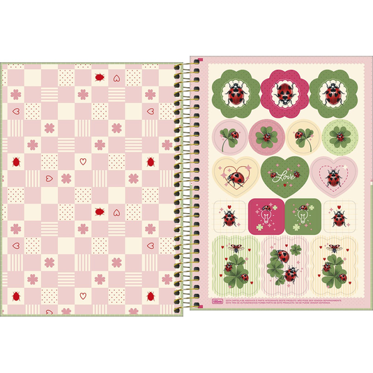 Caderno Espiral Capa Dura Tilibra Scarlet 1/4 - 80 Folhas