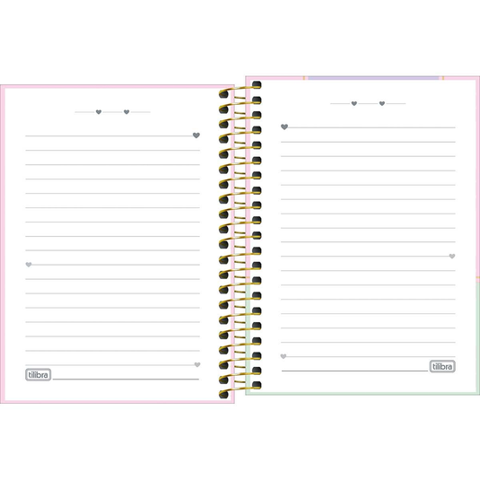 Caderneta Espiral Capa Dura Tilibra Happy 1/8 - 80 Folhas