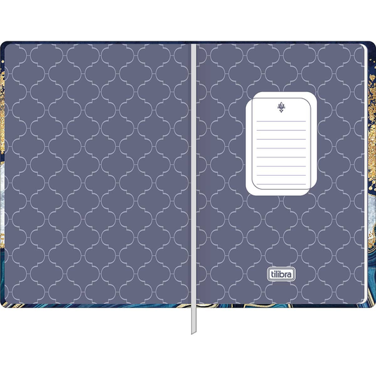 Caderno sem Pauta Capa Dura Tilibra Fitto Trend Mar - 80 Folhas