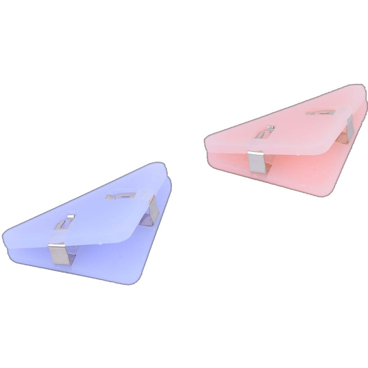 Prendedor de Papel de Canto Tilibra Rosa - Blister com 4 Unidades