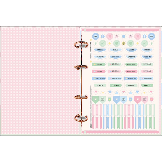Caderno Argolado Cartonado Colegial Tilibra Soho - 80 Folhas