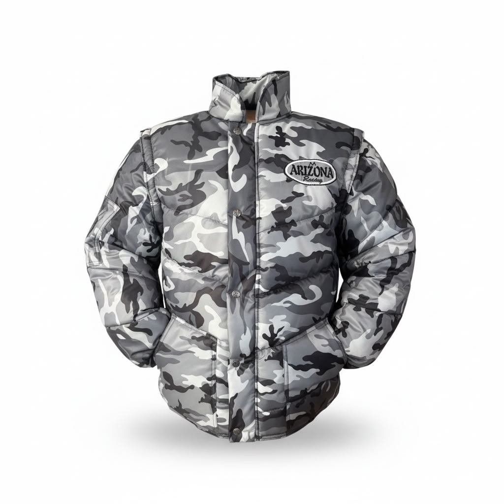 JAQUETA ARIZONA RACING CAMUFLADA TRADICIONAL CINZA
