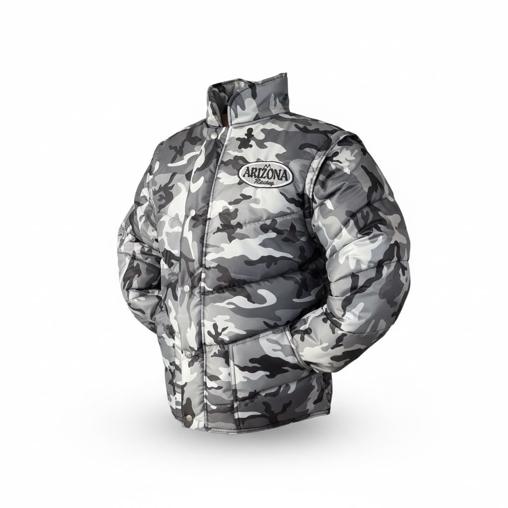 JAQUETA ARIZONA RACING CAMUFLADA TRADICIONAL CINZA