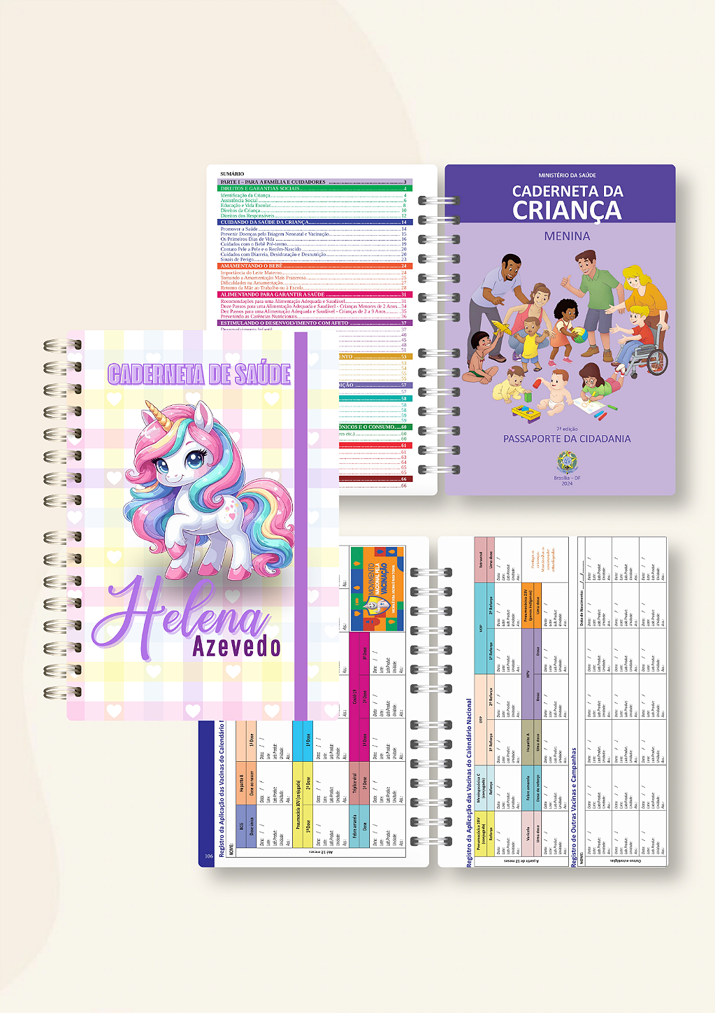 Caderneta de saúde Personalizada (Arte sob medida) - Edição completa