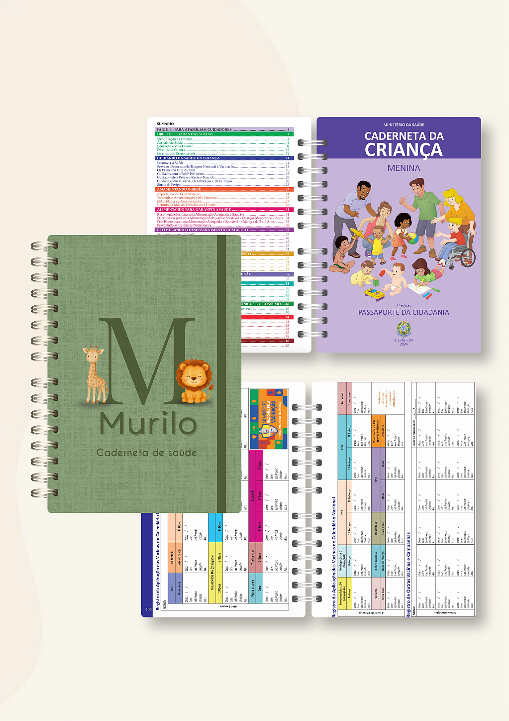 Caderneta de saúde Personalizada (Arte sob medida) - Edição completa