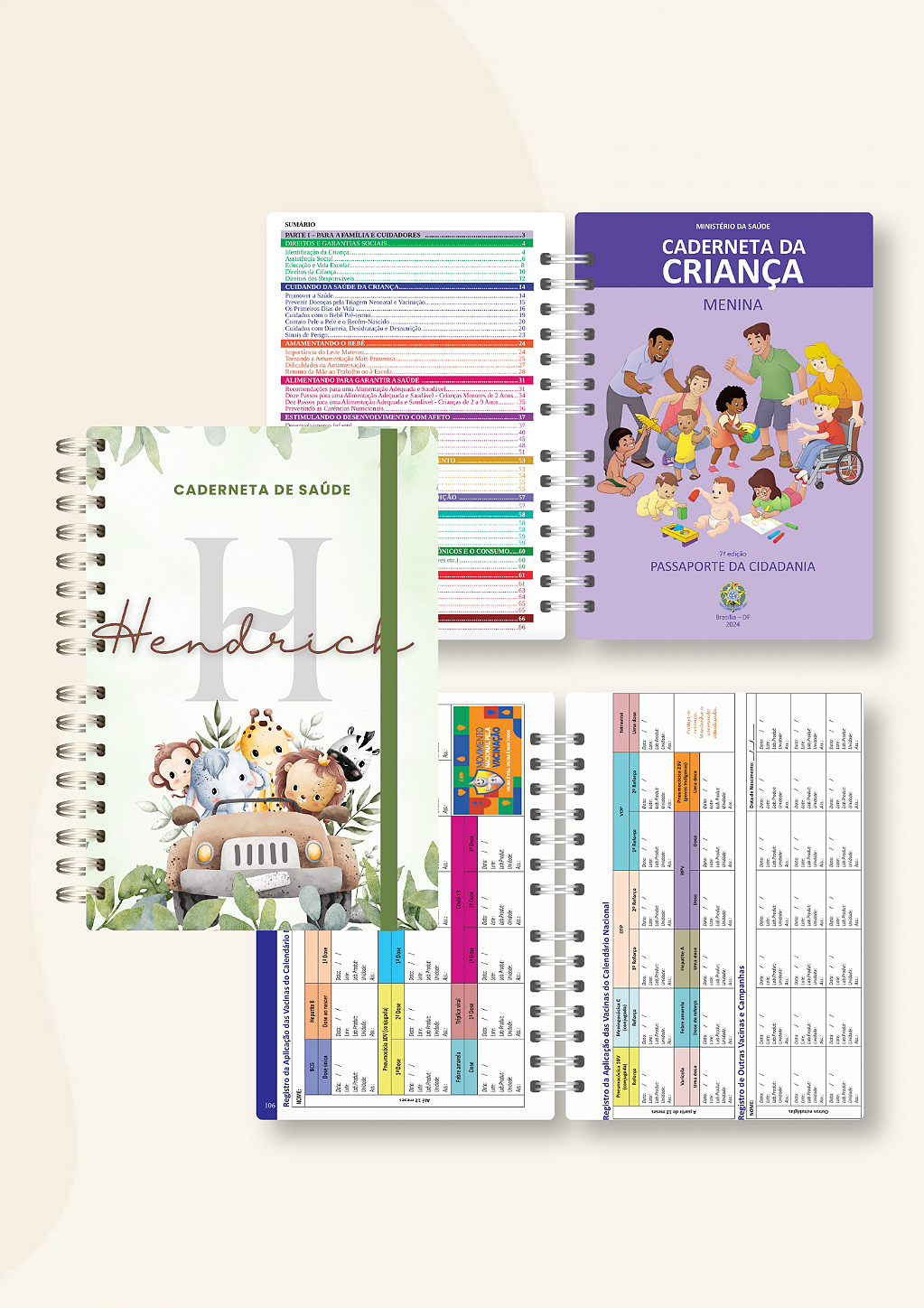 Caderneta de saúde Personalizada (Arte sob medida) - Edição completa