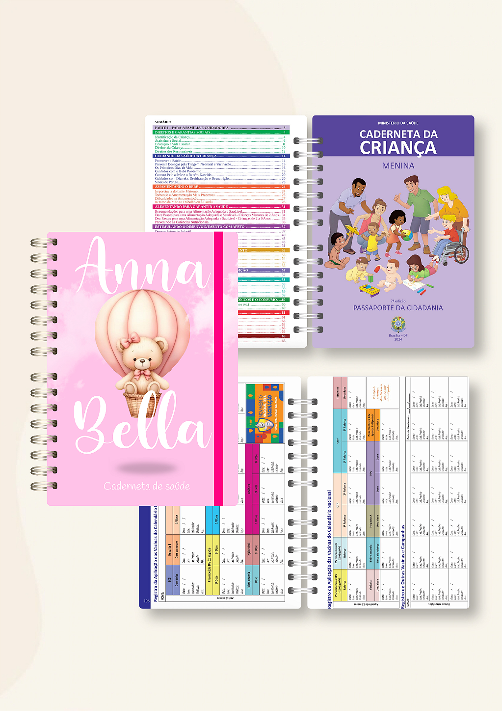 Caderneta de saúde Personalizada (Arte sob medida) - Edição completa