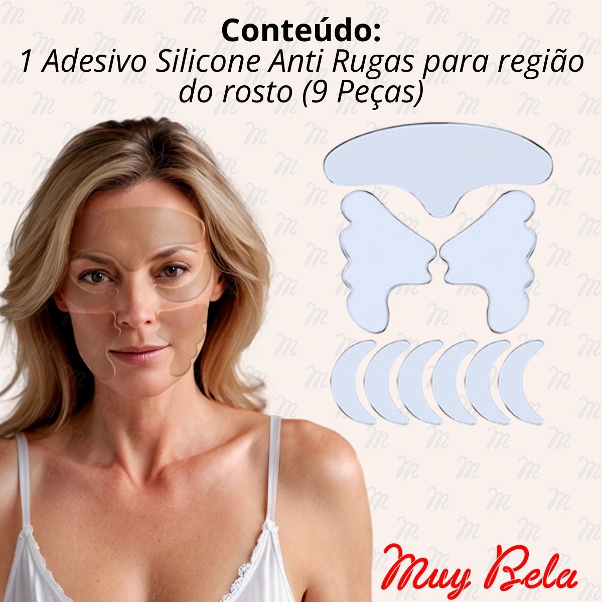 Adesivos Anti Rugas para Rosto Modelo:9 Peças
