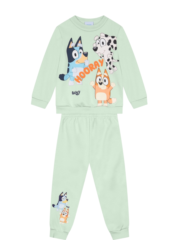 Conjunto da BLUEY ORIGINAL Blusão e Calça Jogger Moletom - 4 a 8 anos - roupa da