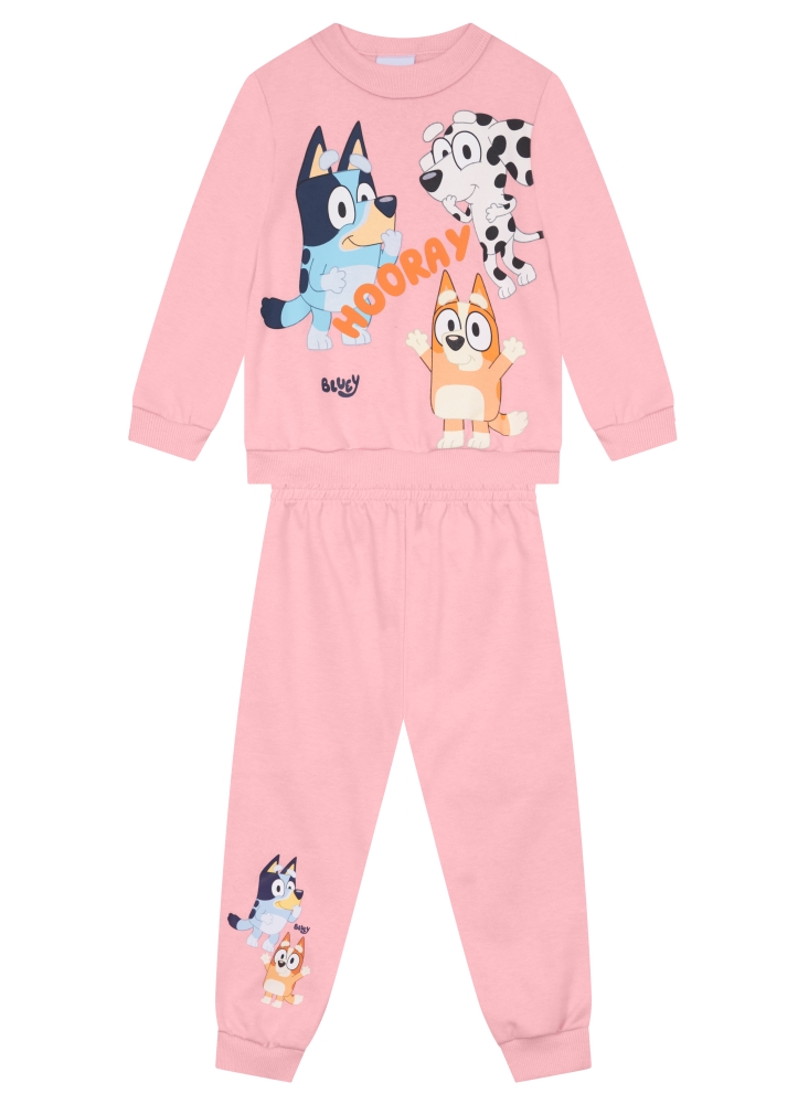 Conjunto da BLUEY ORIGINAL Blusão e Calça Jogger Moletom - 4 a 8 anos - roupa da