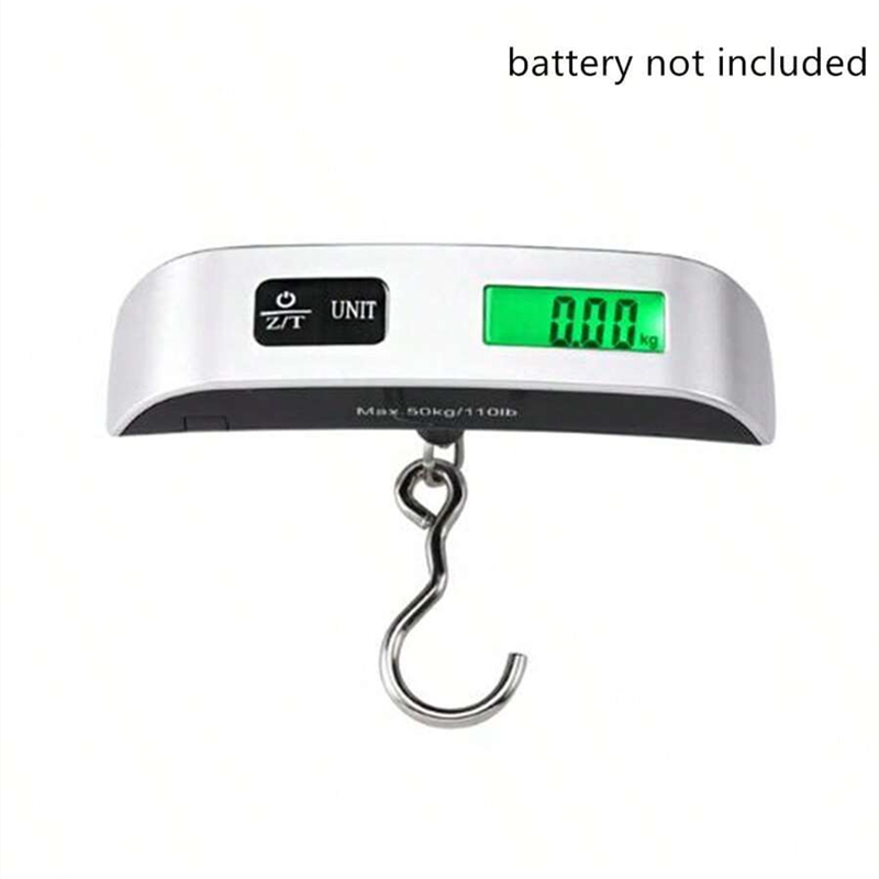 Balança portátil display digital lcd 110lb/50kg bagagem eletrônica suspensa mala