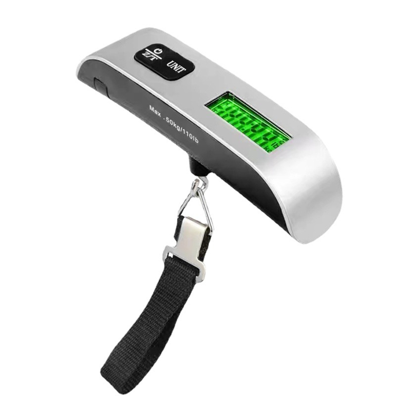 Balança portátil display digital lcd 110lb/50kg bagagem eletrônica suspensa mala
