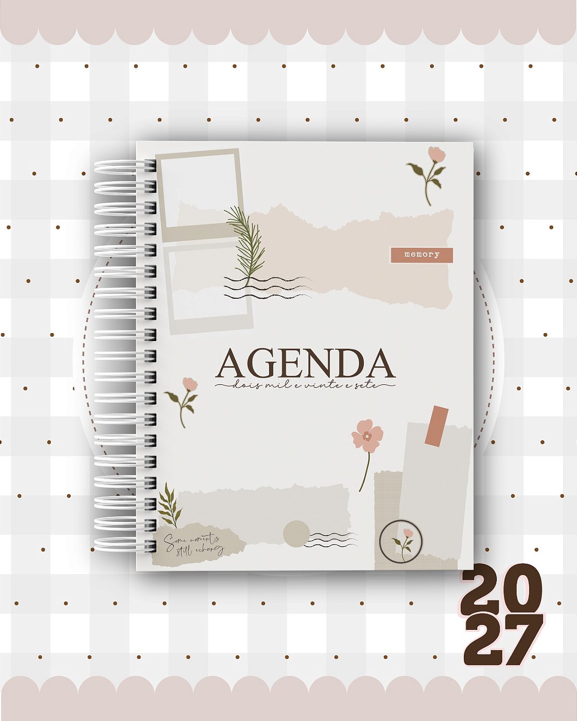Agenda Personalizada 400 Páginas 2027 - Coleção Delicada