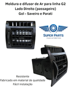 Difusor de Ar Lado Direito Passageiro Gol Parati G2 Bola